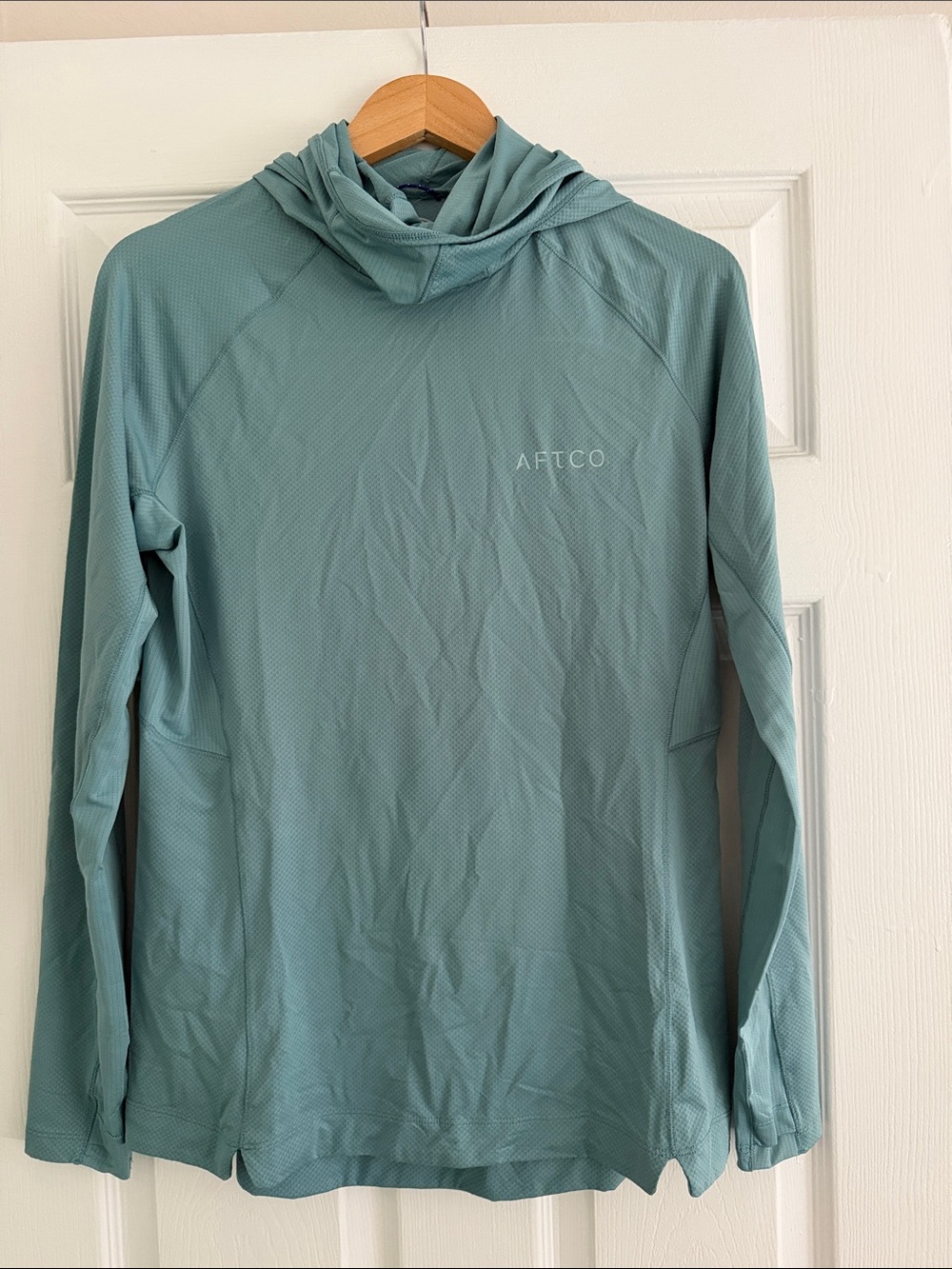 AFTCO Women’s Light Teal Hooded Performance Sweater